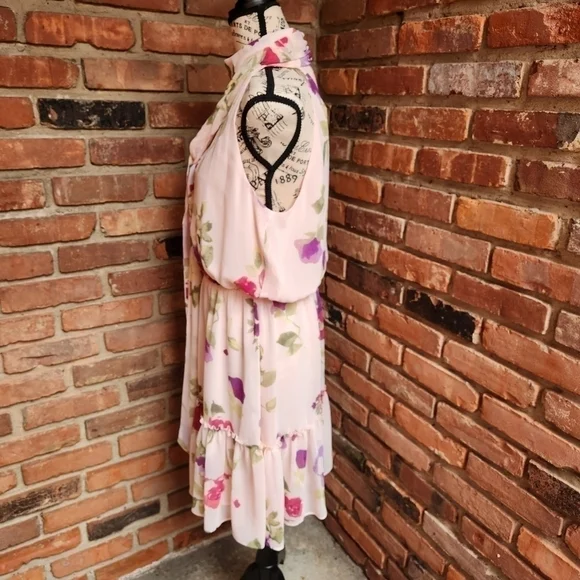 Ralph Lauren Floral Pink Halter Top Mini Dress Sizes 10 And 12 NWT - Picture 7 of 17